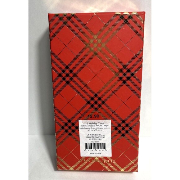 Graphique Merry Christmas Cards - 12 Holiday Cards with envelopes - Picture 3 of 5